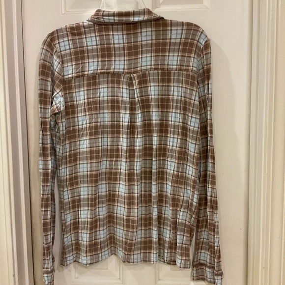 PJ Luxe Pajamas, Brown Plaid Soft Knit Fabric with Stretch, Soft and Comfy, Sz S - Picture 11 of 15